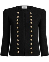 Balmain - Tweed Jacket With-Tone Buttons - Lyst
