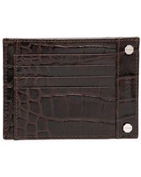 Versace - Crocodile-effect Leather Wallet - Lyst