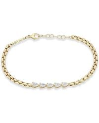 Zoe Chicco - Box-Chain Diamond Bracelet - Lyst