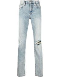 FRAME - Slim-Fit-Jeans im Distressed-Look - Lyst