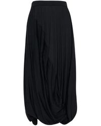 Junya Watanabe - Draped Wool Maxi Skirt - Lyst