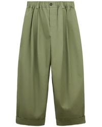 Marni - Canvas Trousers With Pleats - Lyst