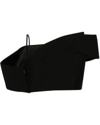 McQueen - Deconstructed Asymmetric Crop Top - Lyst