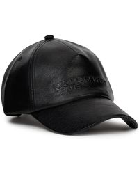 KARL LAGERFELD - Logo-Embossed Cracked-Effect Cap - Lyst