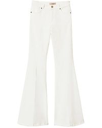 Twinset - Cotton Bull Flared Trousers - Lyst