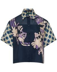 Biyan - Floral-Print Silk-Organza Shirt - Lyst