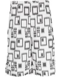 Needles - Geometric-print Bermuda Shorts - Lyst