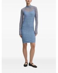HUGO - All-Over Logo-Print Midi Dress - Lyst