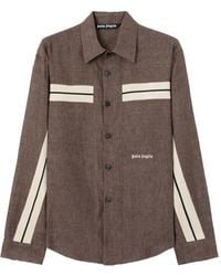 Palm Angels - Logo-Embroidery Track Shirt - Lyst
