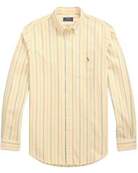 Polo Ralph Lauren - Custom Fit Striped Oxford Shirt - Lyst