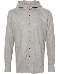 Kiton - Mariano Flannel Hooded Shirt - Lyst