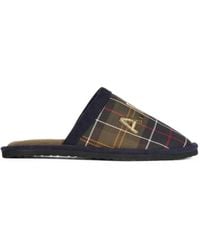 Barbour - A.P.C. Embroidered Tartan Slippers - Lyst