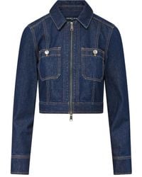 Veronica Beard - Patty Denim Jack Met Rits - Lyst