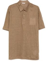 Moncler - Patch-Pocket Linen Polo Shirt - Lyst