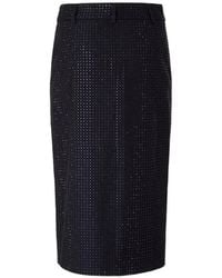 Pinko - Fully Rhinestoned Calf-Length Wrap Skirt - Lyst