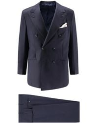 Kiton - Wool Double-Breasted Suit - Lyst