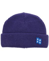 Adererror - Logo-patch Ribbed Beanie - Lyst
