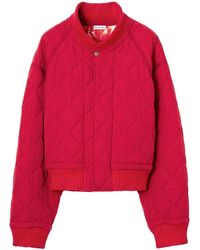 Burberry - Raglan-sleeves Quilted Bomber Jacket - Lyst