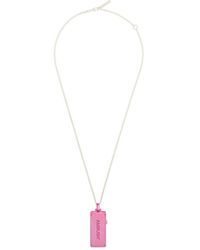Ambush Collana con pendente USB in argento sterling - Rosa