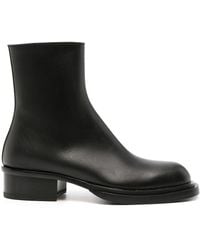 Alexander McQueen - Ankle Boots aus Leder - Lyst