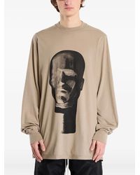 Rick Owens - Jumbo T-Shirt Met Lange Mouwen En Grafische Print - Lyst