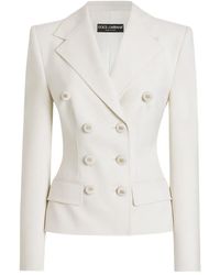 Dolce & Gabbana - Double-Breasted Button Jacket - Lyst