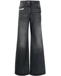 Givenchy - Extra Wide Denim Cotton Jeans - Lyst