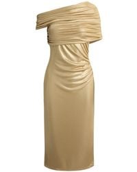 Ralph Lauren - Metallic Off-The-Shoulder Midi Dress - Lyst