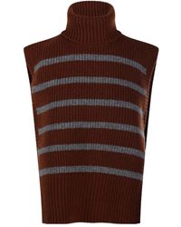 DAVANTINO - Striped Turtleneck Sweater - Lyst