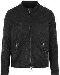 Giorgio Brato - Veste De Moto Zippée En Cuir - Lyst