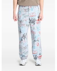 RIPNDIP - Marker Wide-Fit Graffiti-Print Jeans - Lyst