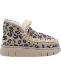 Mou - Eskimo Bounce Leopard Print Platform Sneakers - Lyst