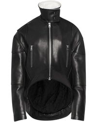 JW Anderson - Lederjacke Mit Abgerundetem Saum - Lyst