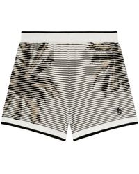 Palm Angels - Gestrickte Shorts Aus Palmen-Jacquard - Lyst