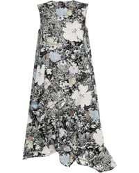 JNBY - Floral-Print Cotton Midi Dress - Lyst