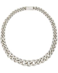 Jil Sander - Logo-engraved Curb-chain Necklace - Lyst