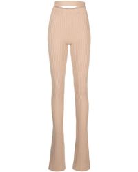 ANDREADAMO - Ribbed-knit High-waist Trousers - Lyst