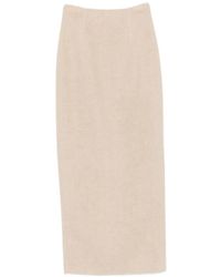 Ruohan - Falda Midi De Tubo Loess Kyth Con Pinzas - Lyst