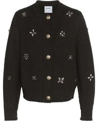 Barrie - Embroidered Cashmere Button Cardigan - Lyst