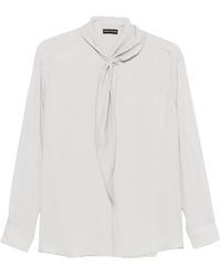 Emporio Armani - Silk Blend Blouse - Lyst
