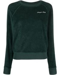 Sporty & Rich - Logo-Embroidered Cotton Sweatshirt - Lyst