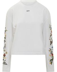 Off-White c/o Virgil Abloh - フローラル ロングtシャツ - Lyst