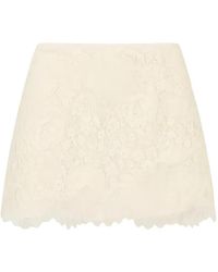 LoveShackFancy - Solennea Lace-Embroidered Short Skirt - Lyst