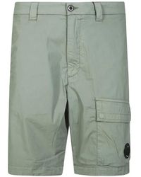 C.P. Company - Fili Cotton Cargo Shorts - Lyst