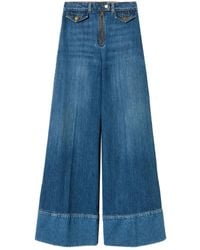 Twinset - Cotton Wide-Leg Jeans - Lyst
