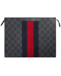 Gucci 'GG Supreme Web' Kosmetiktasche - Schwarz