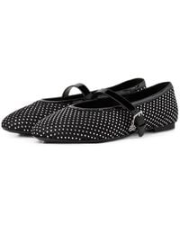 KARL LAGERFELD - Karo Crystal-Embellished Ballet Flats - Lyst
