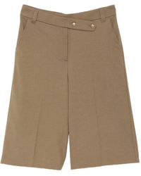 Pinko - Merlot Asymmetric-Waistband Tailored Shorts - Lyst