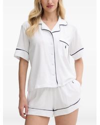 Polo Ralph Lauren - Piped-Trim Embroidered-Logo Pajamas - Lyst