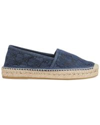 Gucci - Espadrille With GG Crystals - Lyst